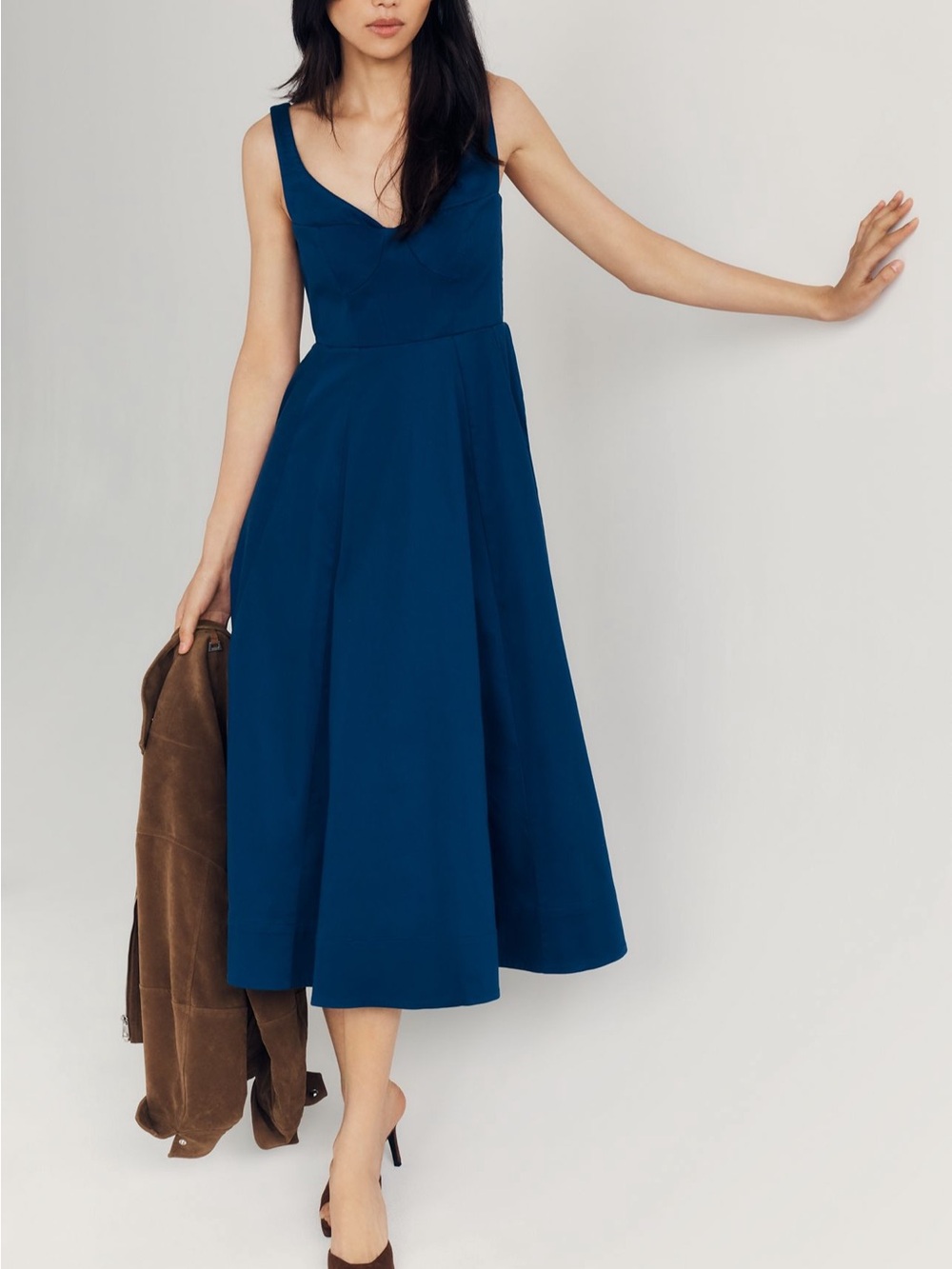 Anthropologie Maeve V-Neck Sleeveless Midi Dress